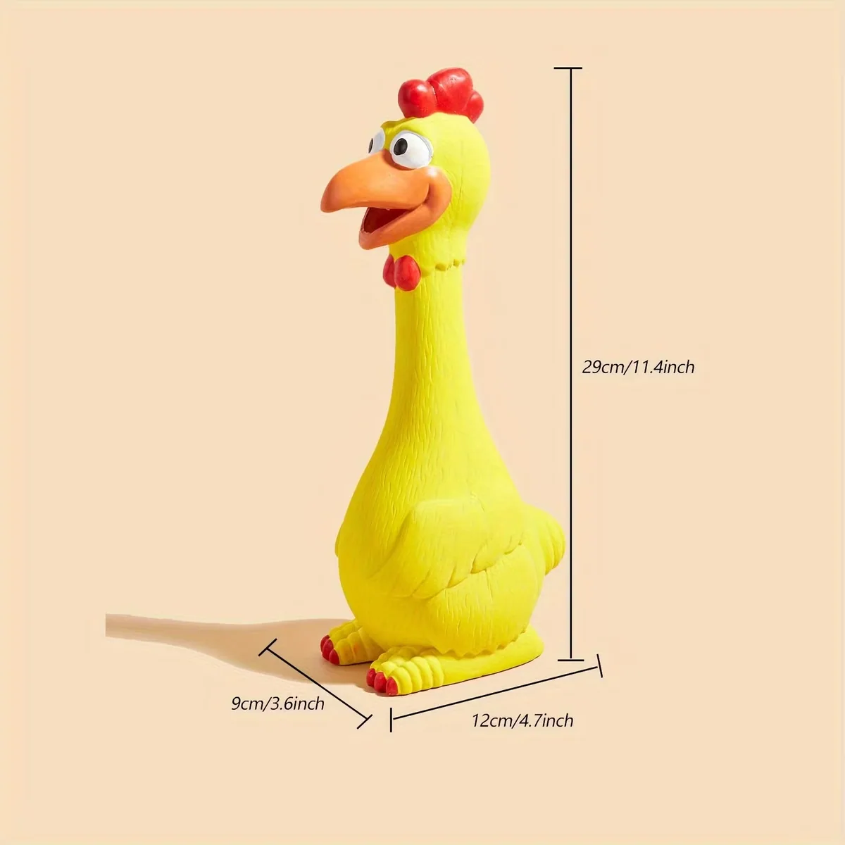 Безопасная squeaky игрушка в форме курицы для собак и кошек для жевания