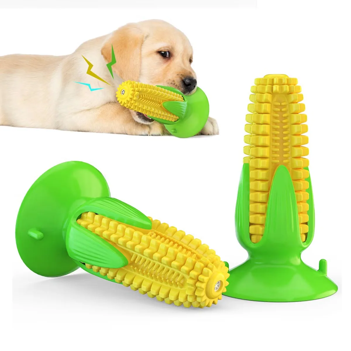 Игрушка для собак в форме squeaky фрукта, зубная щетка для чистки зубов, жевательная игрушка из кукурузы