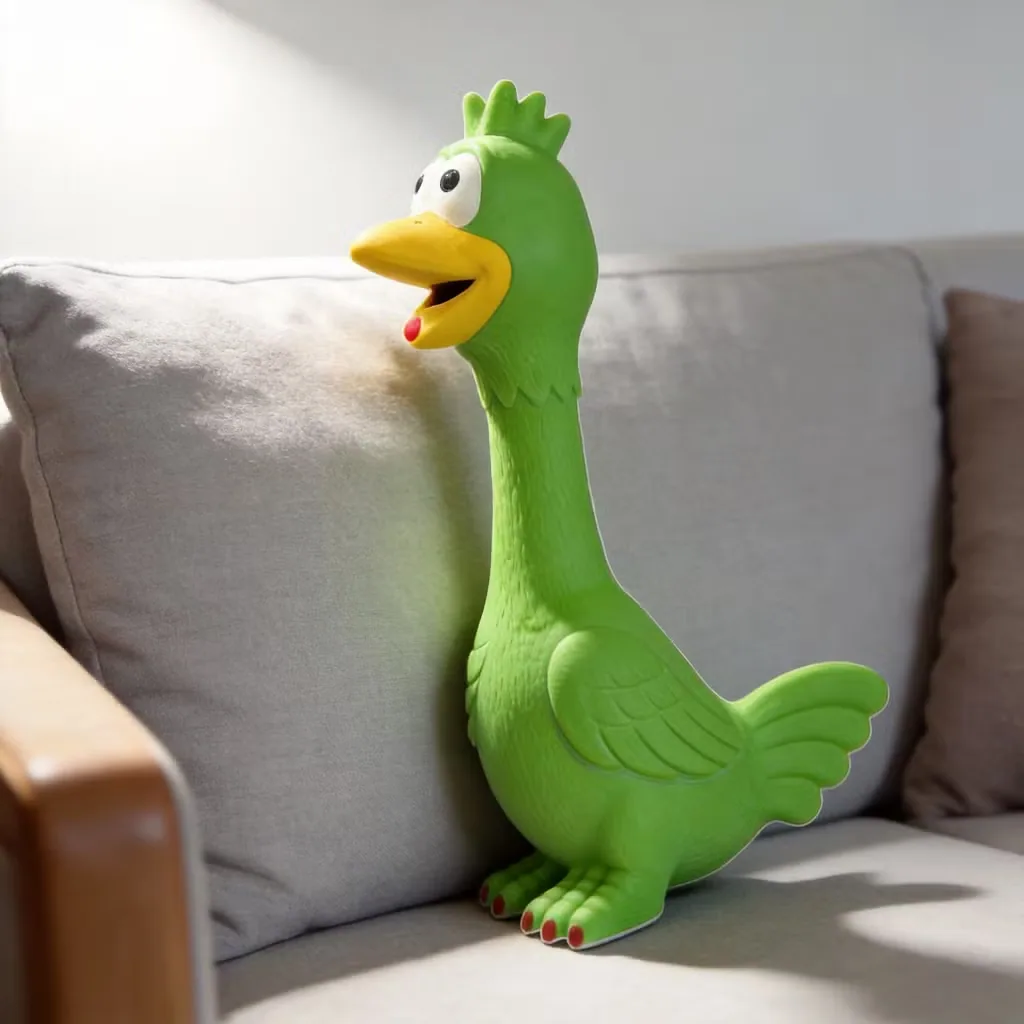 Легкая squeaky игрушка в форме курицы для простого развлечения домашних животных