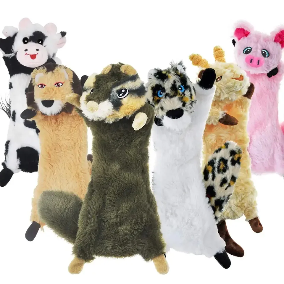 Маленькие милые животные натуральная щенячья прочная squeaky игрушка для собак без наполнителя хрустящая мягкая игрушка для собак