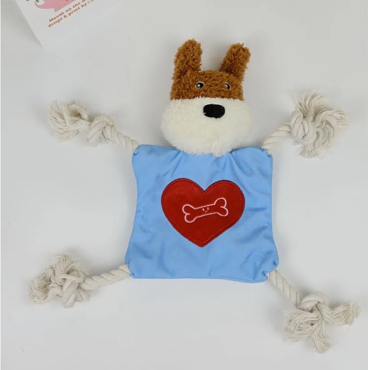 Новая заводская цена интерактивная squeaky веревка игрушка для жевания собак