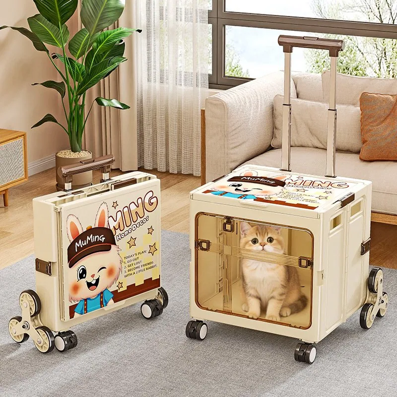 Коляска для домашних животных, складная для использования на улице, портативная для кошек и собак, большая емкость для кошек, кошачий ящик, домашний багаж