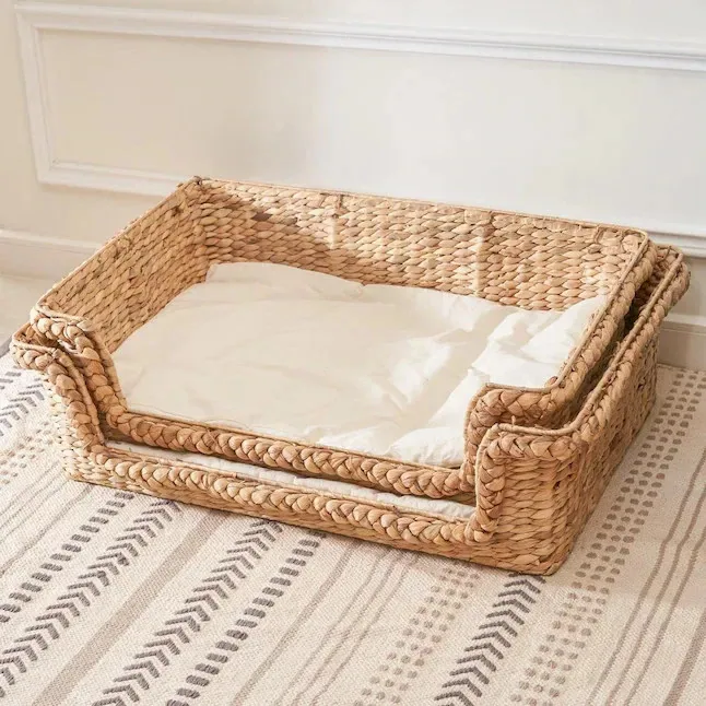 Горячая продажа домика для домашних животных для собак и кошек, woven из водяного гиацинта