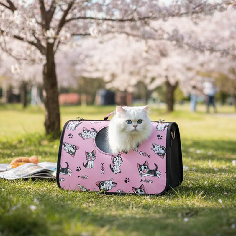 Сумка для кошек Bentu Floral, прозрачная, переносная, дышащая