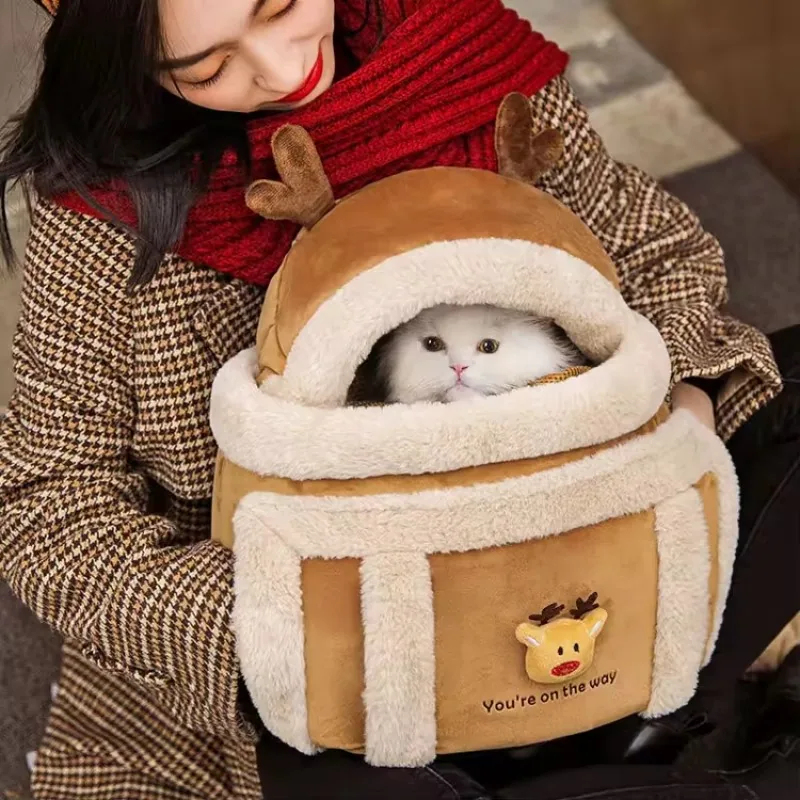 Рюкзак для переноски кошек, зимний, для улицы, термальный, теплый, портативный домик