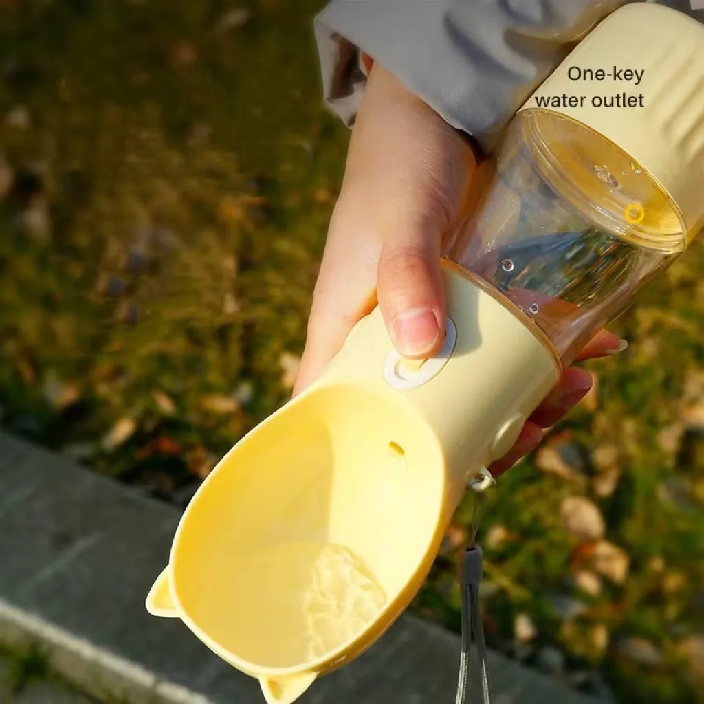 2-in-1 Портативная бутылка для воды с контейнером для корма, съемный диспенсер для питьевой воды для собак на прогулке