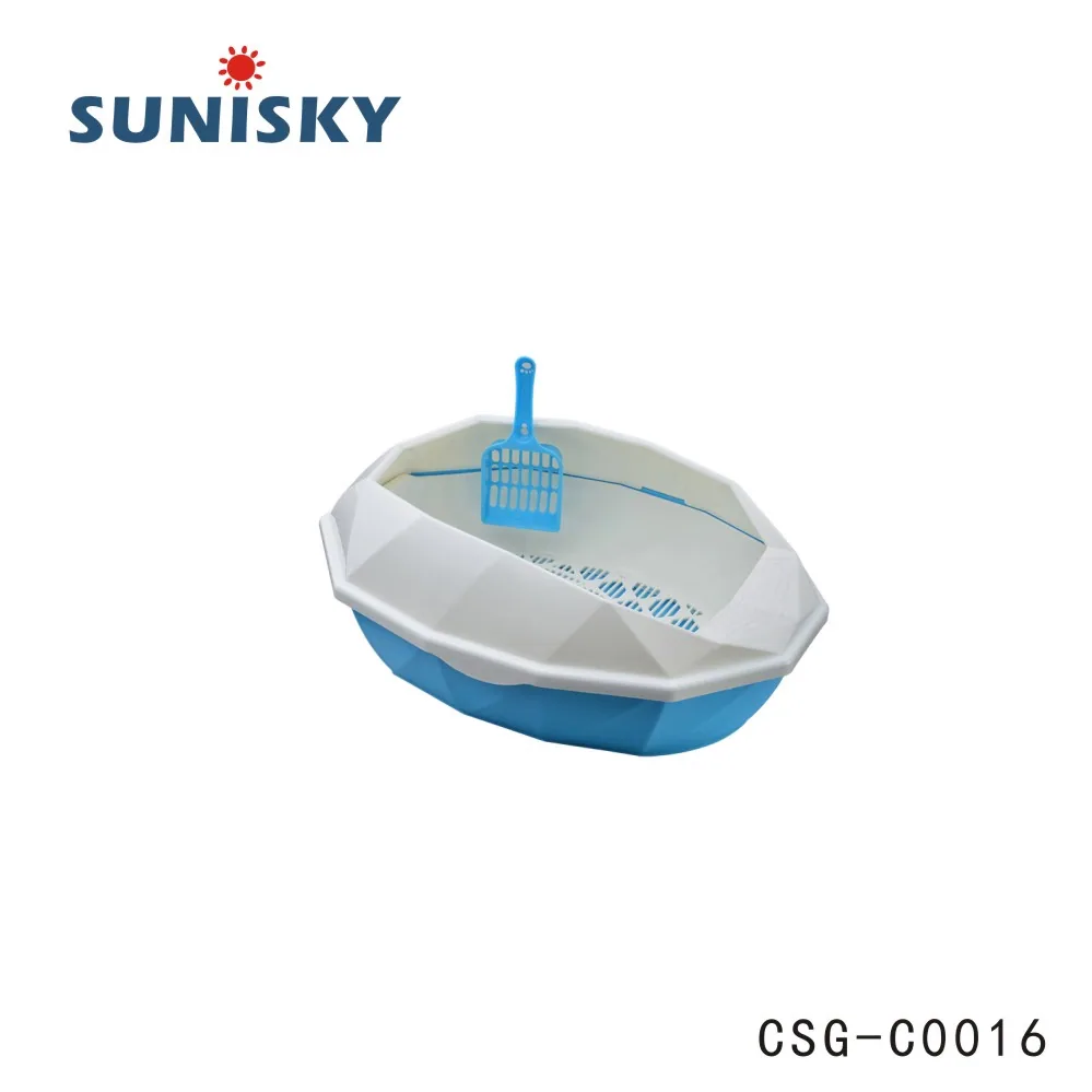 Csg-C0016 Экологически чистый туалетный ящик для кошек с совком для мусора