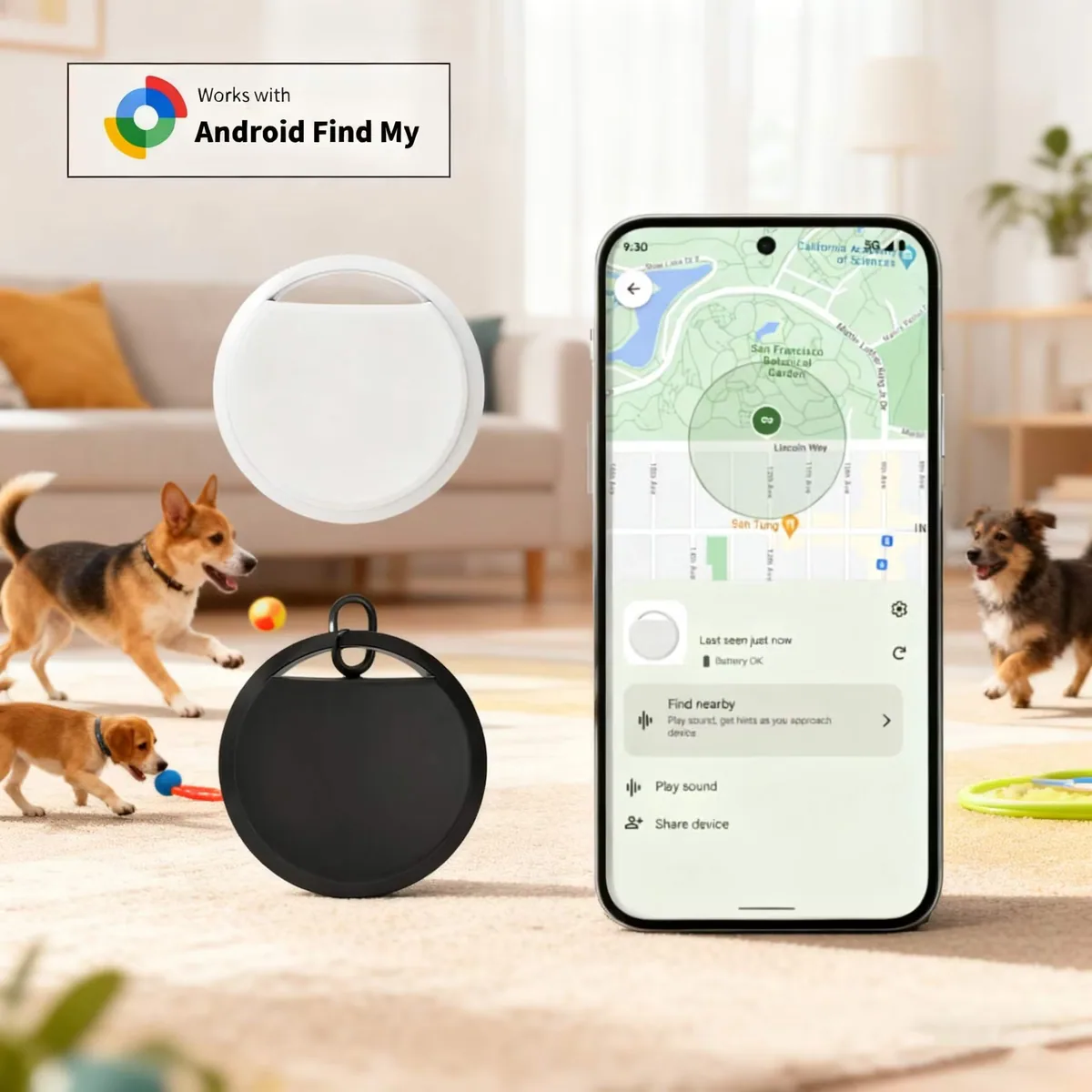 Горячая продажа антиутратного локатора Airtag для кошек и собак, дальнодействующий трекер для питомцев, работает с Google Найти мой