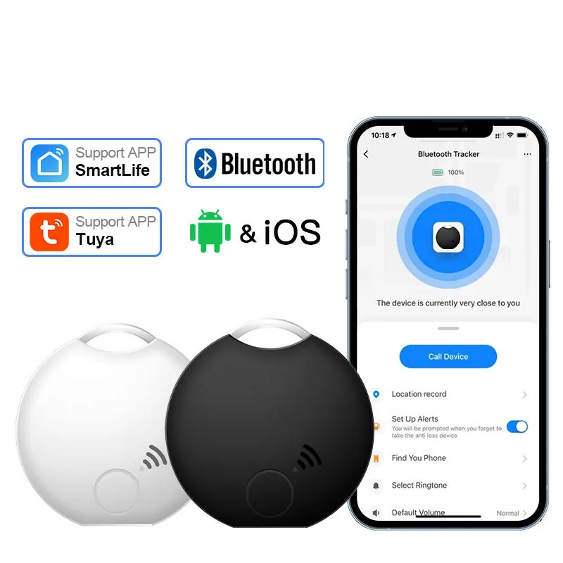 Устройство для отслеживания местоположения в реальном времени с Bluetooth для домашних животных и предметов - 2-Way Уведомление, Локация по контрольной точке