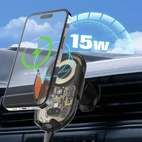 Лднио Ma30 15W Быстрая беспроводная зарядка для автомобиля и держатель для телефона в комплекте