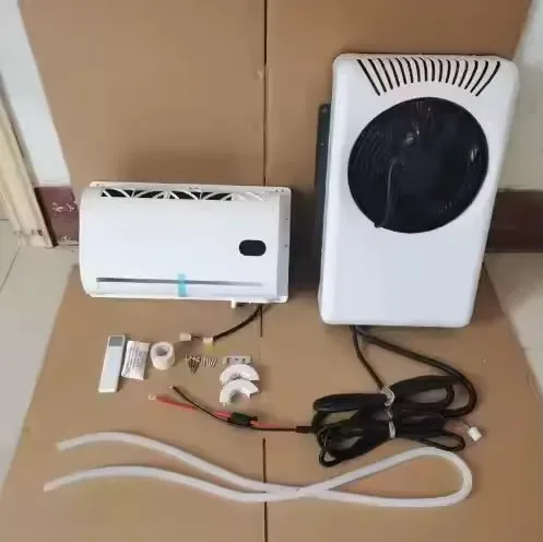 24V 12V RV DC Электрический Сплит Охлаждающий Крыша Инвертор Автомобиль Автобус Караван Авто Портативный Мини Уличный Энергосберегающий Транспортное Средство Парковка Грузовик Спальный Кондиционер