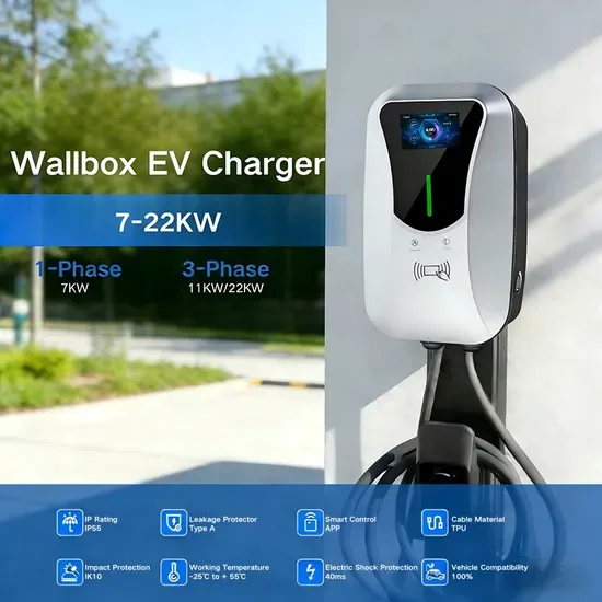 7kw Тип 1/Type 2/GB/T/Nacs Разъем настенной зарядной станции для электрических автомобилей
