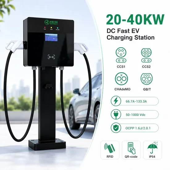 Готовые запасы 20kw 30kw 40kw Поставщик зарядной станции постоянного тока для электрических транспортных средств