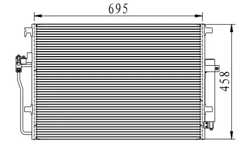 Конденсатор HD грузовика Спринтер 06- OE#9065000054