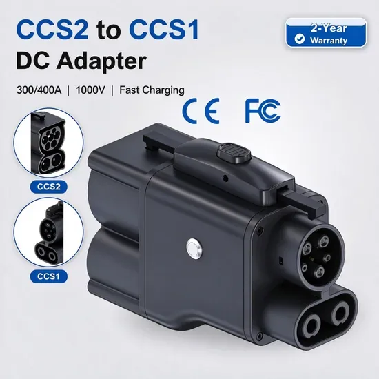 CCS2 до CCS1 1000V DC 300A DC / 32A AC AC/DC Быстрая зарядка адаптер EV зарядное устройство преобразователь