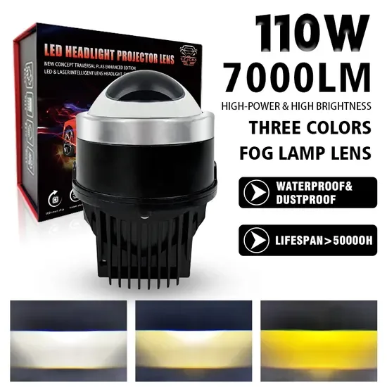 Jc-05 Минимальная цена 3000K-5800K 110W Переключаемый цвет света Bi LED проекторная линза для автомобильной противотуманной фары