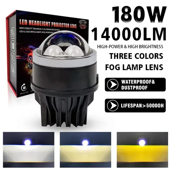 Jc-New-03 Новый 3 Дюймовый 180W Матрица Би LED Прожектор Фара Прожектор 5800K LED Высокий Низкий Луч LED Двойной Лазерный Противотуманный Свет для Автомобиля