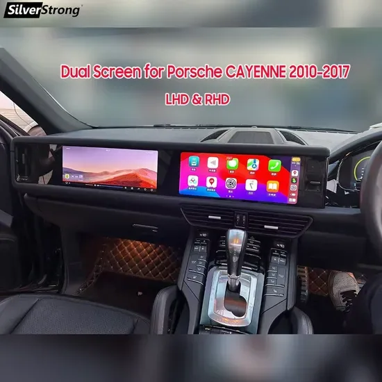 Рhd LHD 12.3'' Двойное андроид-экранное радио для Porsche Cayenne Macan Panamera