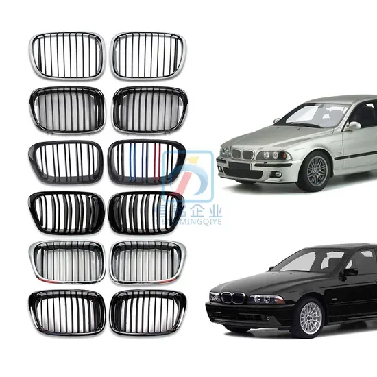 E39 Передние решетки для BMW 5 Серия E39 1995-2003 Гладкий черный "Кидни" 540I Автомобильные решетки передние 51138159315