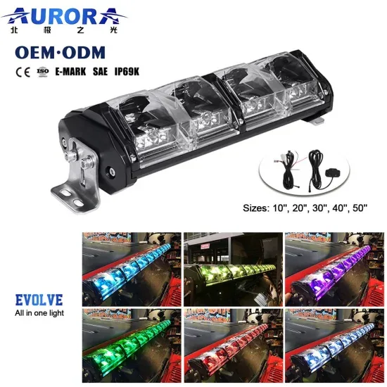 Светодиодная барная лампа Aurora Evolve Offroad с цветными RGB для UTV, ATV, Джипа