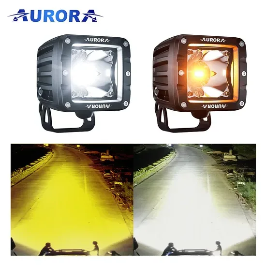 Аурора 2inch Двухцветный светодиодный внедорожный UVT ATV прожектор для работы и тумана