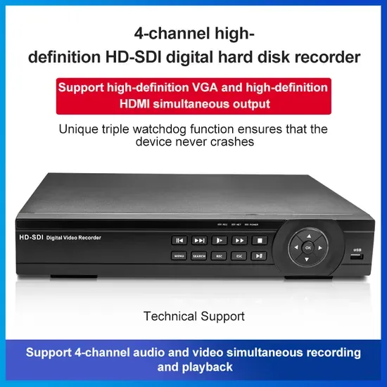 Медицинская визуализация SDI рекордер | 4-Channel Решение для хранения видео с CCTV наблюдения