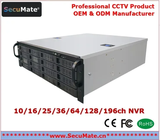 Секумат Rk3588 Rk3568 4u 3u 128CH 196CH Полное Реальное Время HD Сеть 4X HDMI Nvrvideo Рекордер 4K Проект Слинк Сииизи OEM NVR Vmycam