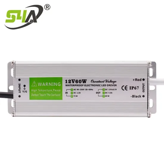 12V 60W Водонепроницаемый источник питания IP67 Электронный драйвер для светодиодов