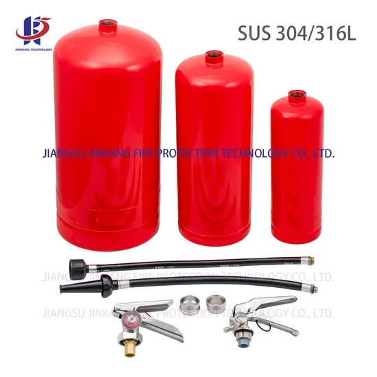 Пожаротушение UL 9 10 11 12L 304 316 Нержавеющая сталь CE Kitemark Портативный CO2 Пенный водяной автомобильный порошковый огнетушитель ABC