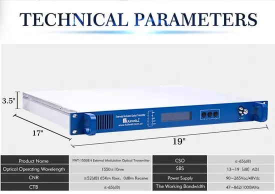 ОЕМ 2 Порты 10dBm Оптический передатчик