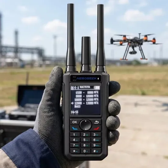 13GHz Широкополосный ручной детектор 5km Поддержка зарядки Type-C детектора дронов