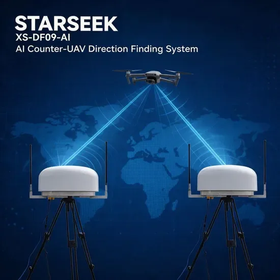 70-8GHz 8000 МГц широкополосный 10km дальнего действия 3-градусный музыкальный пеленгатор с глубоким обучением Ai, устройством защиты от дронов, частотой 1000 кадров/с, обнаружителем дронов Hooping