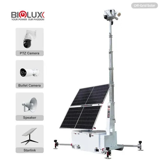 Солнечная наблюдательная башня Hiskid-II с основанием на скиде для CCTV на горнодобывающем участке