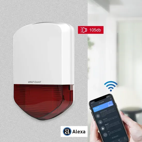Сигнализация Wolf Guard Tuya Умная Уличная WiFi Сигнализация на батарейках Уведомления в приложении Работает с Alexa
