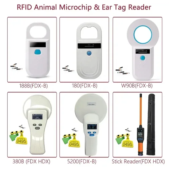 Читатель RFID для ушных бирок животных Fdx-B/a/Hdx для быстрого сканирования микрочипов 134.2kHz Читатель микрочипов для собак