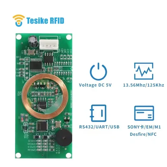 13.56MHz Модуль считывателя RFID поддерживает карту Legic