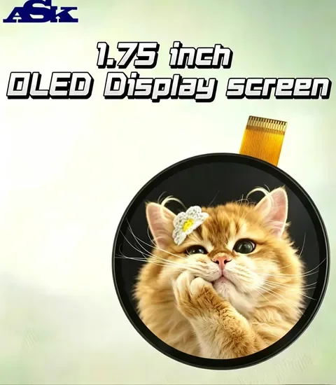 1.75" Круглый AMOLED поворотный дисплей с энкодером 466*466 Сенсорный экран SPI модуль