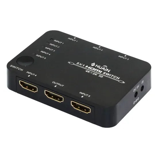 Хуайн 5-Input 1-Output HDMI переключатель конференц-системы