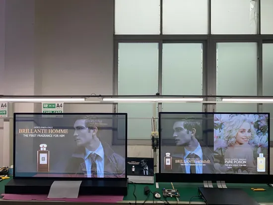 30–55-дюймовая настольная OLED-панель для прозрачного цифрового информационного киоска