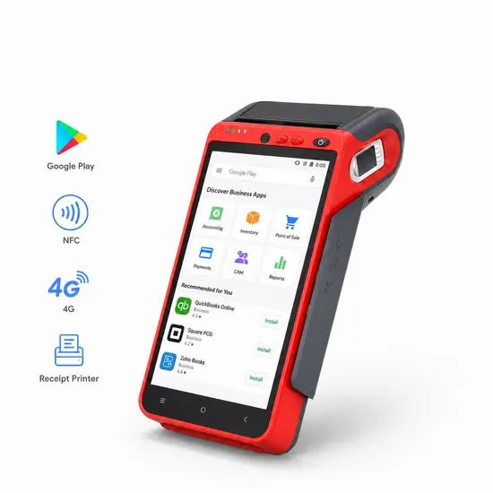 Портативный смарт POS-терминал с Android, NFC-оплата, QR-сканер, WiFi, Bluetooth и принтер Z100