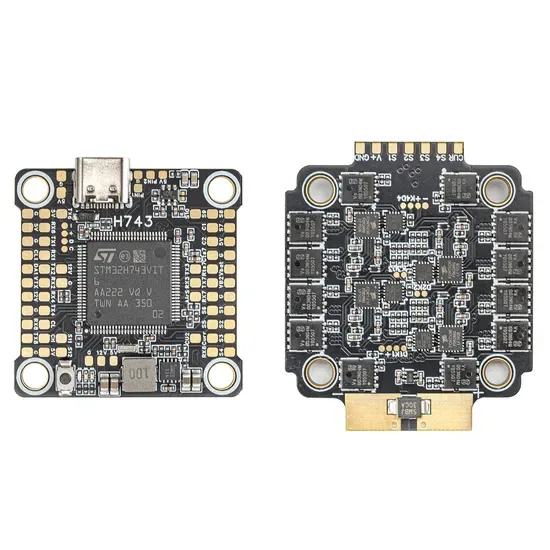 H743 60A FC ESC Fly Flight Stack Контроллер Полета 4-in-1 3-6s Липо для РК Фпв Дрон