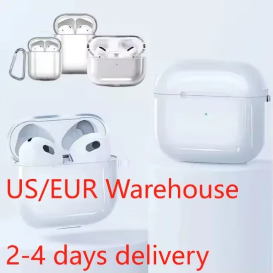 Склад ЕС Высокое качество 1: 1 Bluetooth TWS Оригинальный чехол для наушников PRO Gen Серия 2 3 4 Anc Max Поколение PRO2 2ND 3rd 2da Наушники