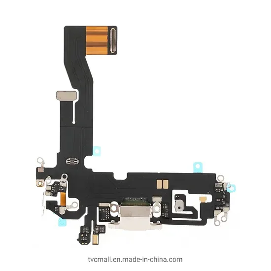 Шнурок зарядного порта Dock Connector (без логотипа) для iPhone 12 6.1 дюйм (высокое качество) - белый