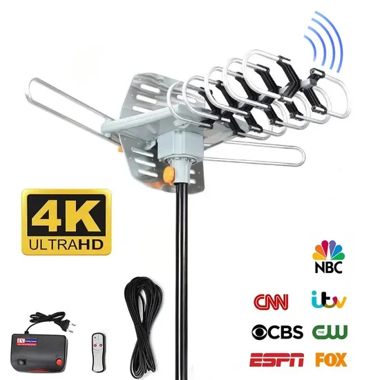 Ротационная антенна для наружного HDTV, цифровая антенна 360 градусов