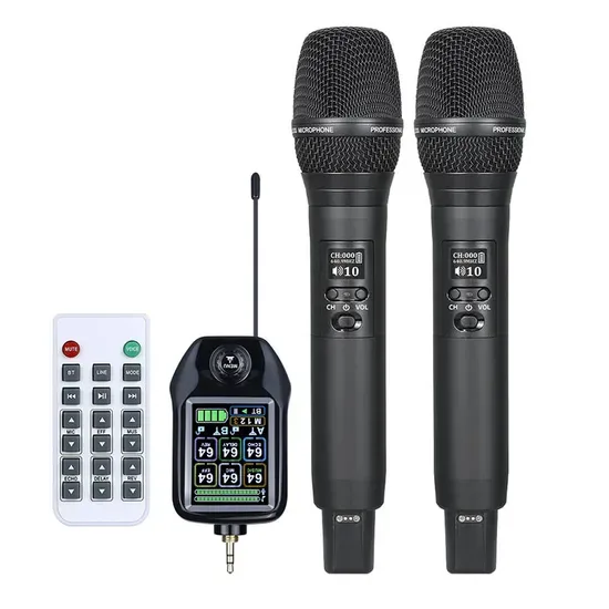 M510 2200mAh UHF Анти Вой Динамический Инфракрасный Пульт Двойной Беспроводной Микрофон