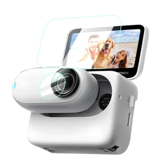 Для камеры Insta360 Go 3 экран из закаленного стекла + Комплект защитных пленок для объектива с защитой от царапин