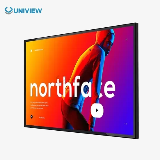 Ультратонкий узкий рамочный настенный экран LCD дисплей Uniview 32 43 49 55 65 75 86 98 дюймов для indoor