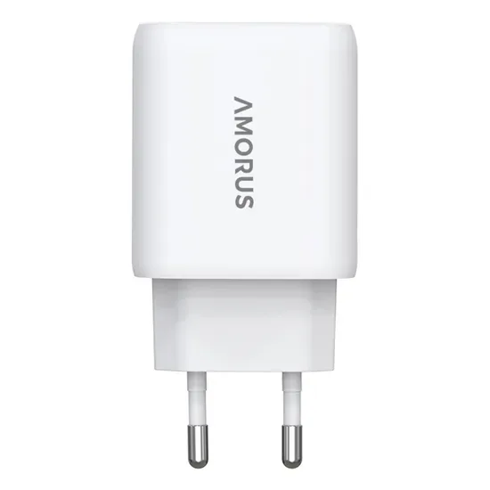 Адаптер Amorus Pd 30W GaN USB-a Type-C с двумя портами для быстрой зарядки телефона и планшета, автомобильное зарядное устройство, дропшиппинг