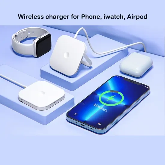 Складная магнитная беспроводная зарядная подставка для телефона MagSafe 3 In1 Беспроводное зарядное устройство