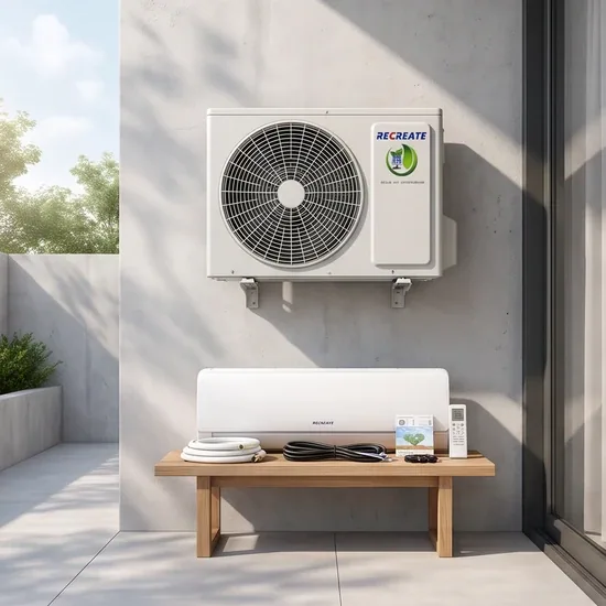 Зеленая энергия 12000BTU Гибридный солнечный кондиционер воздуха